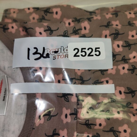 Hanna Andersson Girls Long Sleeve Floral Dress Size 130 8 Pink & Brown 2525 - Picture 7 of 7